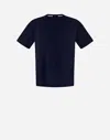 Herno Wool Jersey T-shirt In Blue