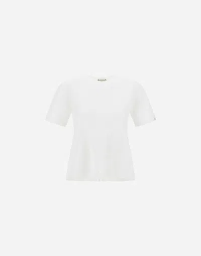 Herno T-shirt In Fresh Stretch Viscose In White