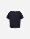 Herno Short-sleeved Crewneck T-shirt In Blue