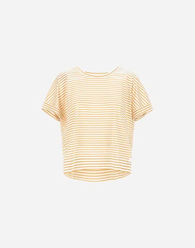Herno T-shirt In Glam Knit Effect In Yellow