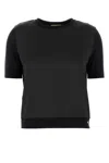 Herno Black Technical-hem Drawstring-bottom Cotton T-shirt