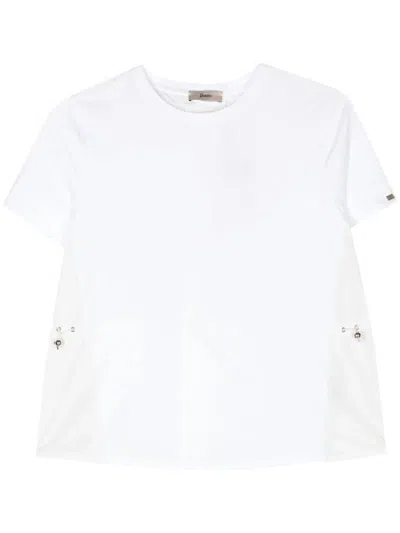Herno T-shirt With Drawstring In White