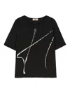 Herno Interlock Jersey T-shirt In Negro