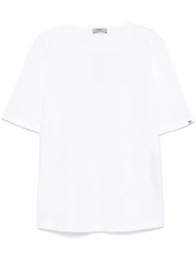Herno T-shirt With Side Slits Button Details
