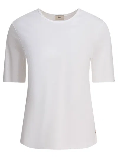Herno T-shirt With Side Slits Button Details