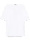 Herno Round Neck T-shirt With Snap Button Details In White