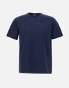 Herno Crew Neck Plain Design Short Sleeves T-shirt In Blue