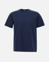 Herno Crew Neck Plain Design Short Sleeves T-shirt In Blue