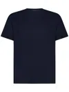 Herno Men Resort T-shirt In Cotton And Light Stretch Nylon In Blue