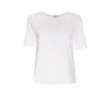 Herno Crewneck Short Sleeves Round Neck Button Embellishments In White