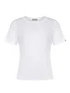 Herno T-shirt With Side Slits Button Details In White