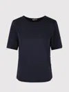 Herno Ever Cotton Interlock And Monogram Lurex T Shirt T-shirts Blue