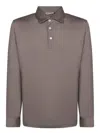 Herno Button Placket Long Sleeve Wool Sweater In Brown