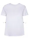 Herno White T-shirt With Drawstring And Cut-out In Cotton Woman In White