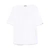Herno Round Neck T-shirt With Snap Button Details In White