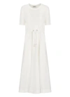 Herno Glam Knit Effect ＆ Techno Taffeta' ドレス In White