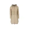 Herno Taffeta Hem Padded Coat In Brown