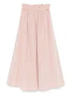 Herno Pink Midi Skirt With Elasticated Waistband In Pink