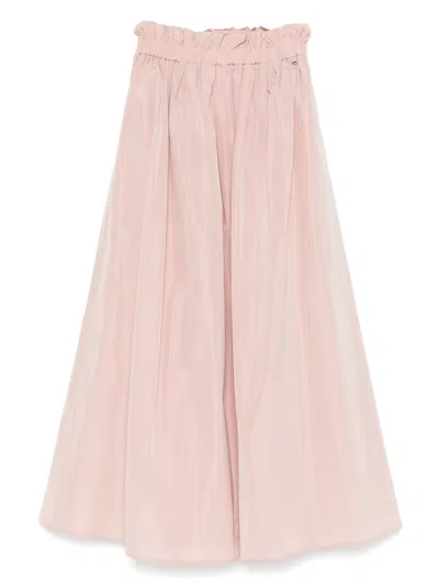 Herno Taffeta Maxi Skirt In Pink