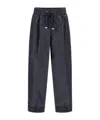 Herno New Techno Taffeta Trousers In Blue