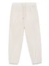 Herno Drawstring Tapered-leg Trousers In White