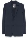 Herno Tailored Black Blazer With Notched Lapels In Multi