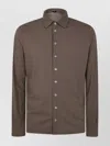 Herno Polo Camicia M.l. Jrs Voile Crepe In Brown