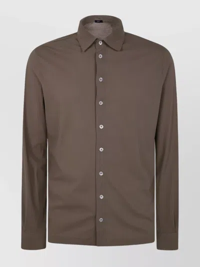 HERNO TAILORED BUTTON-DOWN COLLAR SHIRT