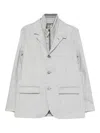 Herno Tailored Grey Jacket With Notched Lapel In Gray