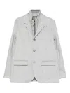 Herno Tailored Grey Jacket With Notched Lapel In Gray