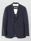 Herno Tailored Jacket Notch Lapel Front Pockets In Blue