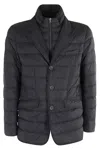Herno Long-sleeved Down Jacket In Black