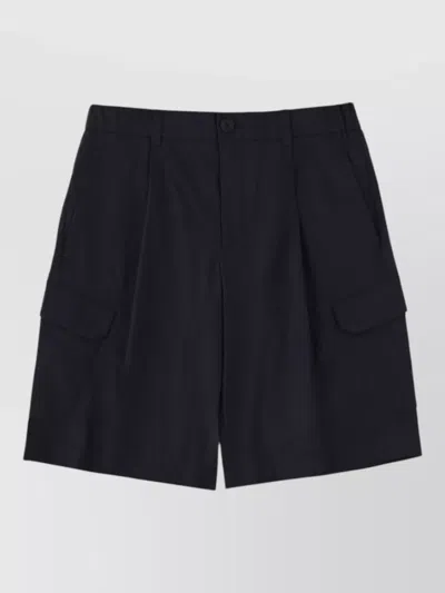 Herno Tailored Shorts Featuring Multiple Practical Pockets In Blue