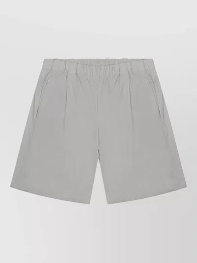 Herno Tailored Shorts Pleated Front Side Pockets In Gray