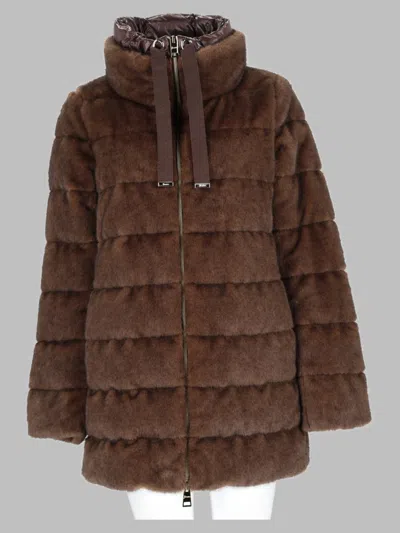 Herno Tailored Trench Coat With Belted Waist In Brown