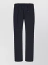 Herno Tailored Trousers Belt Loops Side Back Pockets In Blue