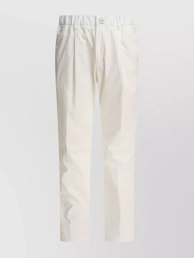 Herno Tailored Trousers Elastic Waistband In White