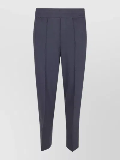 Herno Tailored Trousers Honeycomb Pique Double Layer In Blue