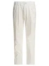 Herno Tailored White Trousers With Polished Finish In White