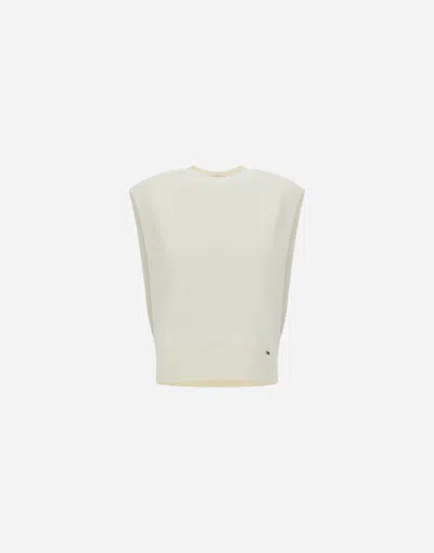 Herno Tank Top In Fresh Stretch Viscose In White