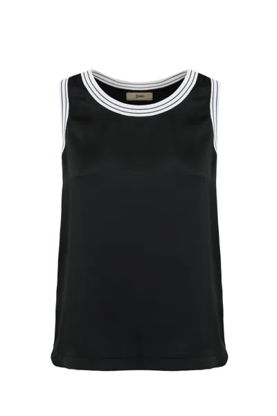 Herno Tank Top In Technical Fabric In Nero