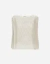Herno Tank Top In Wrinkled Effect In Chantilly