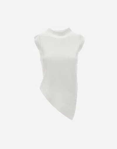 Herno Tank Top In Matt Viscose In White