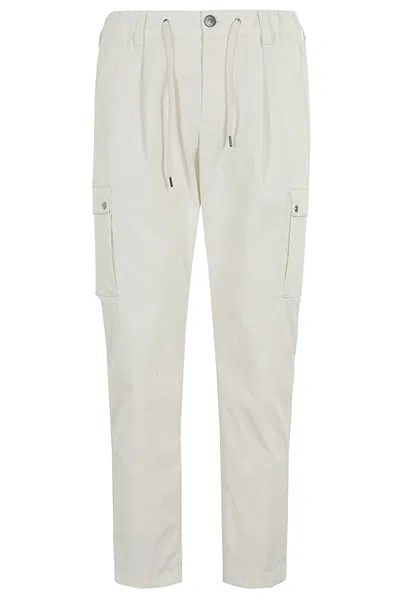 Herno Tapered Pants With Drawstring Waistband In White