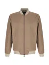 Herno Taupe Polyester Polyamide Bomber Functional In Taupe