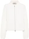 Herno Shell And Cotton-blend Bomber Jacket In White