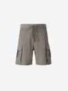 Herno Tech-crincle Laminar Shorts In Brown