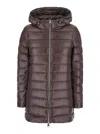 Herno Tech Fabric Down Jacket In Brown