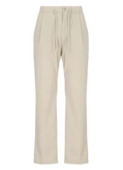 Herno Tech Fabric Pants In Neutral