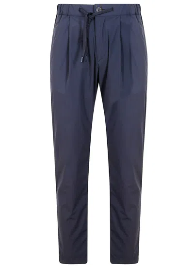 Herno Tech Fabric Pants In Blue